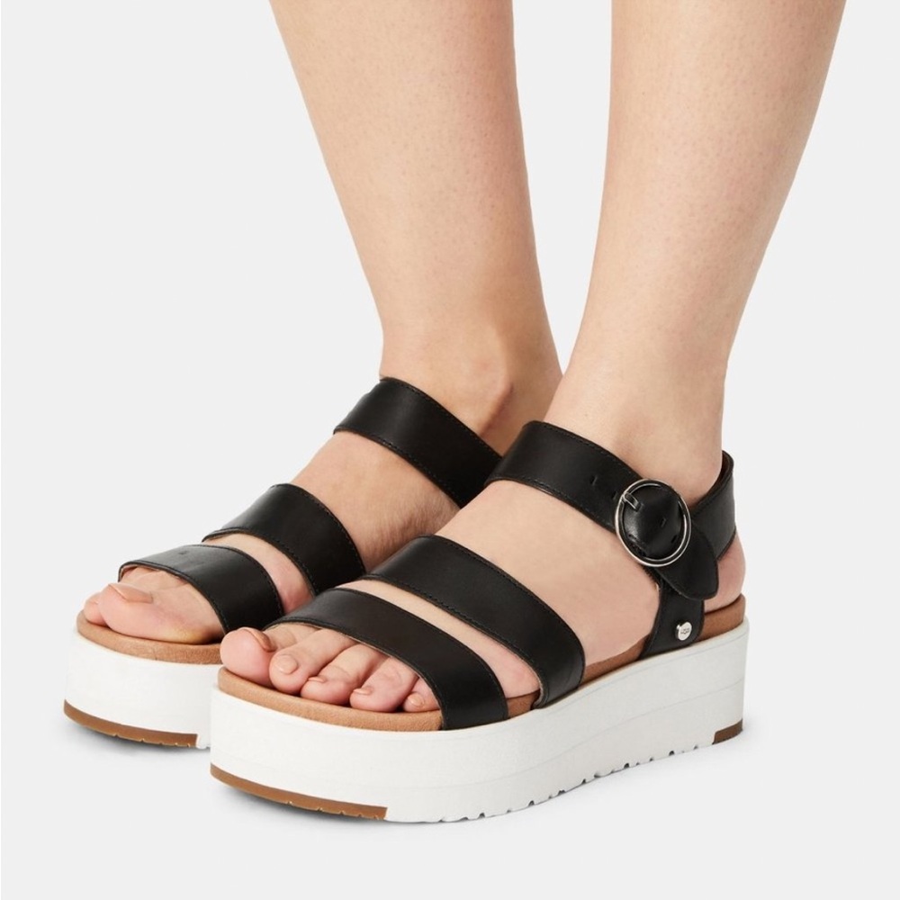 UGG sandals black! Worn few a few months ! But still has tons of life